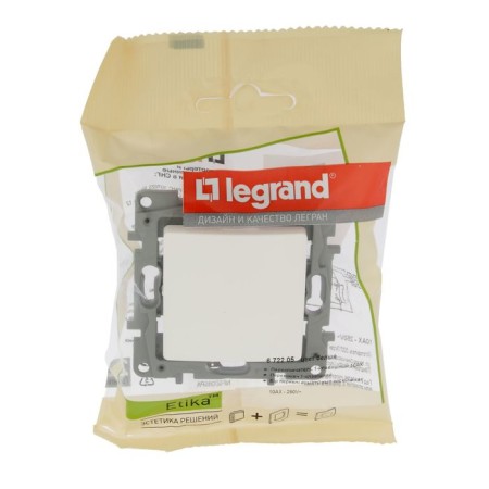Legrand Etika 672205, 10 A, 1 key, hidden, white-4