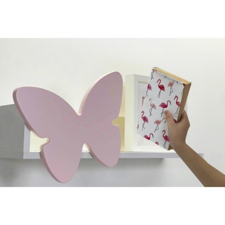 Shelf hinged butterfly white tree/pink powder (enamel)-4
