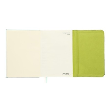 Leduced A5 Diary, 160 sheets, Devente.irene, solid combined cover of artificial leather, cream block 70 g/m2, mint-4