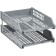 A set of horizontal paper trays 2 pieces of Strong, on metal rods, gray