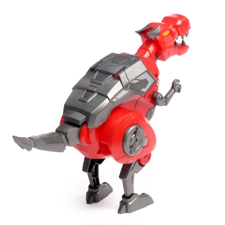 Tyrannosavr robot-dinosaurus, transforms into an egg, red color-3
