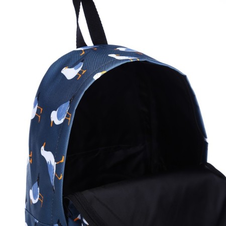 A backpack with a zipper, the color is blue-3