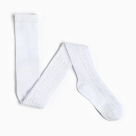 Pantyhose children, white color, height 122-128-3