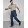 Semi-combinezone ski insulated male winter, size 52, dark blue color