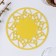 Napkin XV "Flower", for serving, yellow color, felt, 18 cm x 18 cm