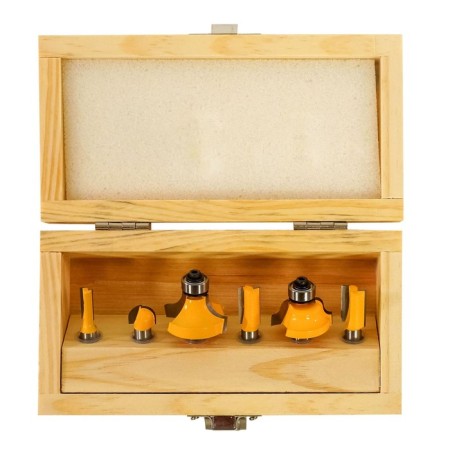 Set of milling plants 10622, for decorative work, wooden box, d = 8 mm, 6 pcs.-2