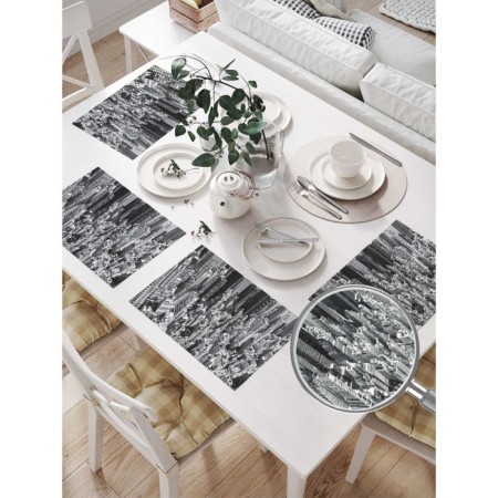 A set of napkins for setting the table "City skyscrapers", rectangular, size 32x46 cm, 4 pcs-1