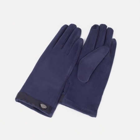 Female gloves, size 8, without insulation, blue color