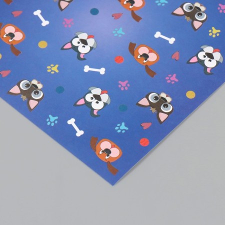 Scrapbooking paper "dogs" density 180 grams set 10 pcs 15.5x17 cm-3