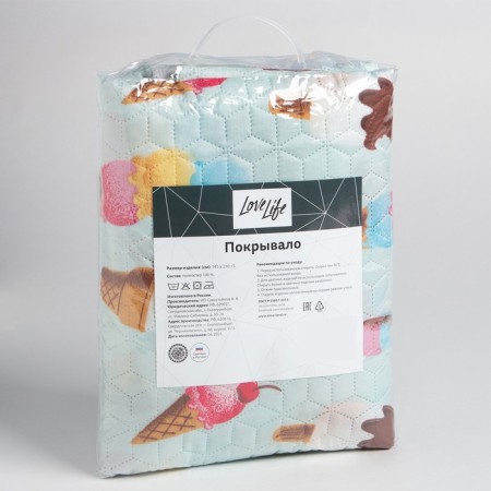 Cover "Lovelife" ice cream, ultra -step 150x210 ± 5 cm, pl 210 g/m-3