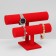 Catch stand, bracelets, two -level, phlock, 25 × 19 × 19 cm, d = 5 cm, red color red