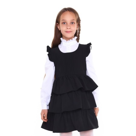 School sundress for girls, black color, height 146 cm