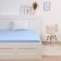 Knitted sheet on the elastic band 160x200x20cm, blue, backup 120g/m, HL100%