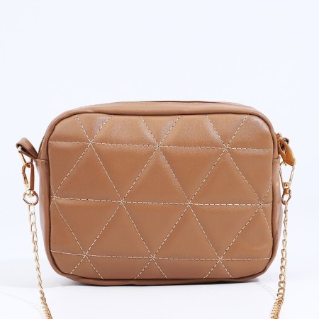 Cross-Bodi Bag on a zipper, beige color