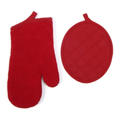 Complexes kit kitchen Ethel, red color: mittens 33x17 cm, take 24x19 cm-2