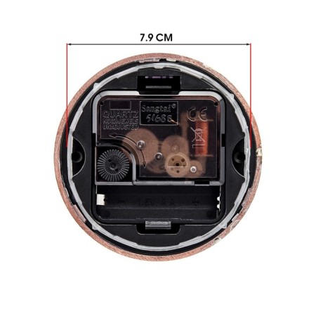 Offing clock, smooth move, d-9 cm, 1AA-1