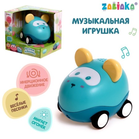 Musical toy "Funny cars", light, green color