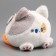 Soft toy "Kitik-shred" on a key fob, 11 cm, white-gray color