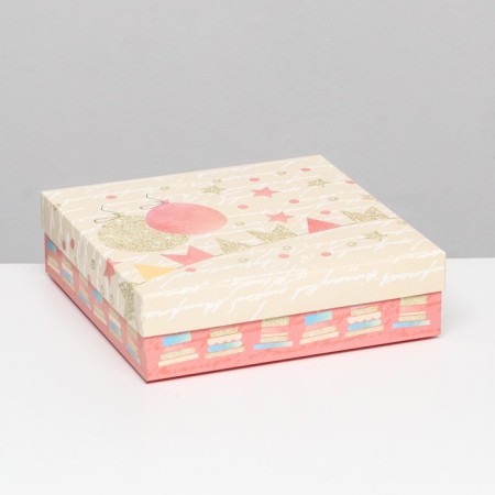 Folding box, "holiday balls" 23 x 23 x 6.5 cm-1