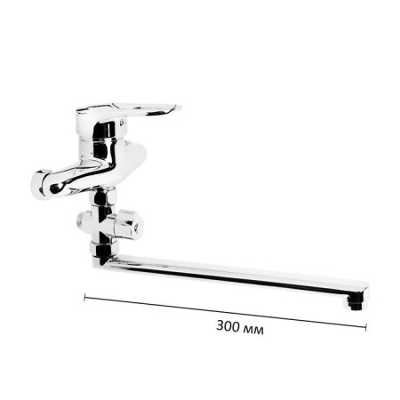 Accoona A7030 bath mixer, one -leaf, with shower set, brass, chrome-1
