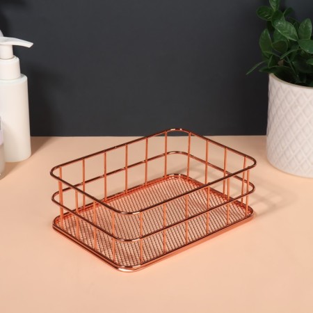 Organizer for storing cosmetic supplies "Rafael", 17 × 12 × 5.7 cm, bronze color-4