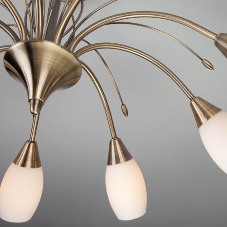 Ceiling Lamp EUROSVET GINEVRA 22080/9, E14, 9x40W, 700x700x370 mm, bronze color-2