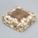 Box for sweets, confectionery packaging, 4 cells, "craft", 10.5 x 10.5 x 3.5 cm
