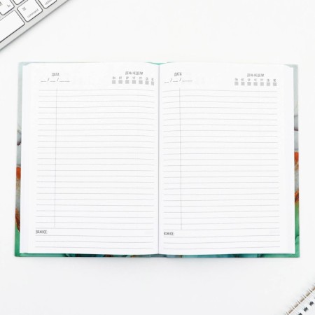 Diary A5, 160 l. solid cover "Green marble"-2