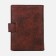 Male purse on the button, 3 in 1, for auto documents, passports, cards, bills, brown color