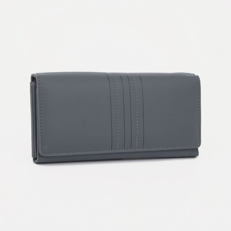 Women's wallet on magnets, gray color