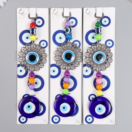 Suspension from the evil eye "openwork medallion" 23.2 cm mix-4