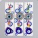 Suspension from the evil eye "openwork medallion" 23.2 cm mix