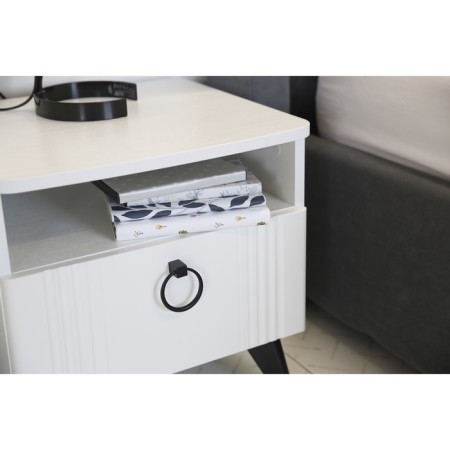 Bedside table, white tree/white matte-4