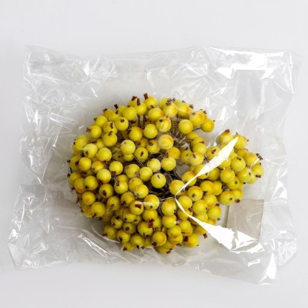 Decorative berries, yellow, 7 × 6 × 7 cm, 40 berries-5