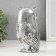 Suvenir Polystone "Silver Filin with Flowers" 7.5x7.5x16 cm