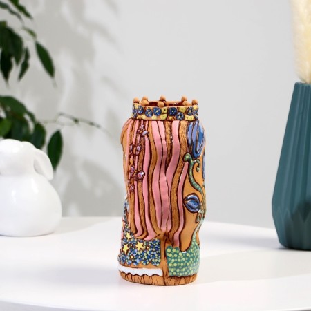 Souvenir Ceramics "Girl Feja" with a unicorn light (vase), h = 22cm v = 1l-3