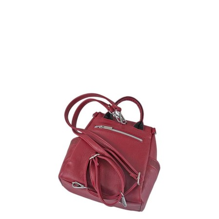 Bag-rugzak claim. Kozh, lightning, red color-1