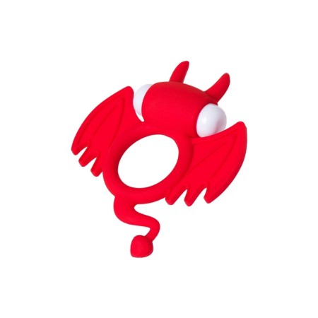 Erective ring on the penis Jos Sweet Devil, silicone, red, 8.5 cm-2