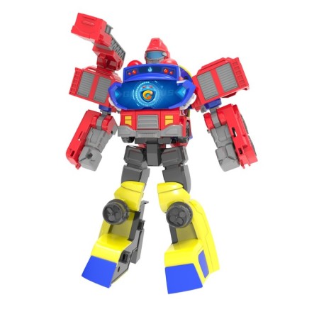 Gogo Bus robot transformer, firefighter and captain, 2 in 1
