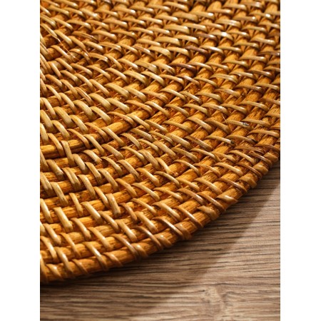 Rug -lamp lauded oval rattan, 40x30x0.5 cm-3