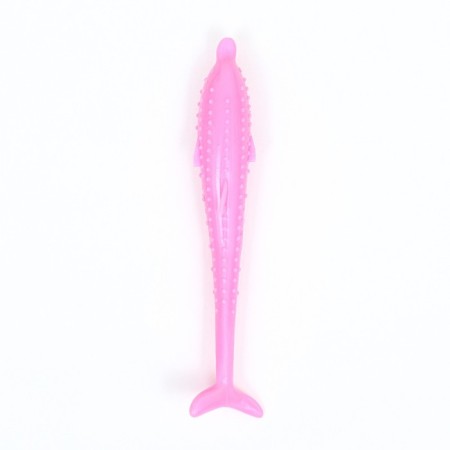 A toy for cats with cat mint "dolphin", 17 cm, pink-1