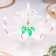 Candle for the cake musical "Tulip", spinning, white, 14.5 × 6 cm
