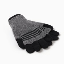 Gloves are children's double, black/gray, size 16