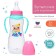 A bottle for feeding "Trend. Kotorusalka ”, classic throat, 250 ml., From 3 months, fitted, with handles, pink color