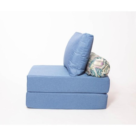 Armchair - Haundry -Carcass "Prime" with a cloak - a mattress, size 75 x 100 x 90 cm, Denim color-1