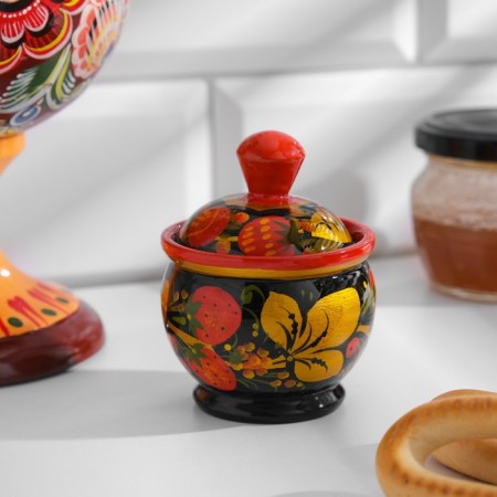 Set for spices "Treika", capacities of 30ml, Khokhloma-2