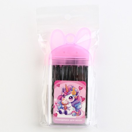 Invisibility for hair "Milash Unicorn", 20 pcs., Invisible length 5 cm-5