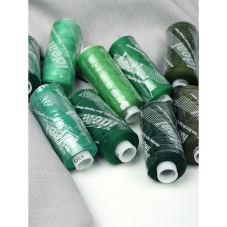 A set of household threads IDEAL 40/2, length 366 m, assorted color (green shades), 10 pcs in units-1