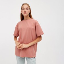 Women's T-shirt Minaku Oversize Fit: dusty pink color, rn 50