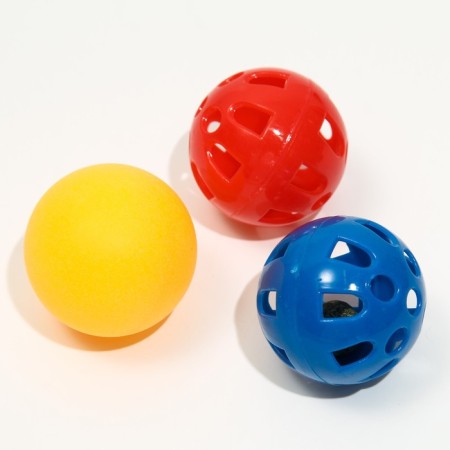 Game complex "Three balls" with a mount on 3 suction cups, 54 x 9.5 x 4 cm, pink-3